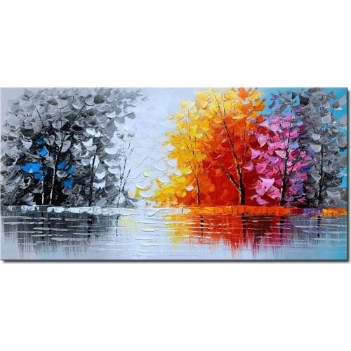 Modern Abstract Red and Black Oil Paintings Canvas Wall Art Painted by Hand Textured 3D Art for Living Room Wall Décor