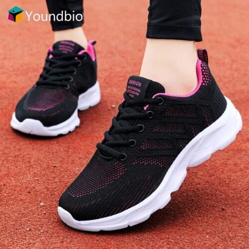 YOUNDBIO 2021 Sport Running Shoes Women Comfortable Casual Walking Sneakers Female Air Mesh Breathable Sneakers Chaussure Femme