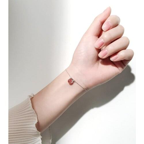 TS-SL015 High Quality Original Cute Spanish Bear Gemstone Pendant Necklace Self-designed Jewelry Sterling Silver Bracelet