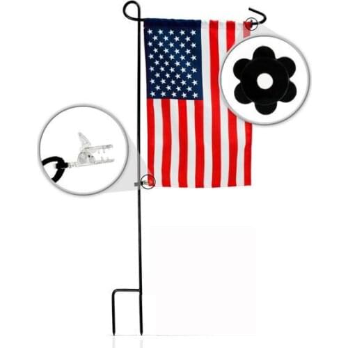 Yehoy 5 pairs Garden Flag Stoppers Rubber Stops and Clear Anti-wind Clips