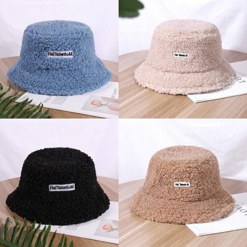 Female Warm Thick Hats Casual Cap Versa Lovely Plush Hat Winter Women Hat Fisherman Hat Teddy Velvet Warm Ear