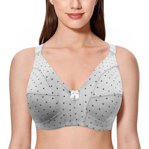 Women Bra 34 36 38 40 42 44 46 48 B C D DD E Gray Bra Top Non-Padded Wire Free Everyday Lingerie Brassiere Quality Elastic