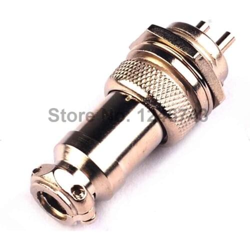 1pair GX16-2P Male & Female Diameter 16mm Wire Panel Connector GX16 circular connector Socket Plug