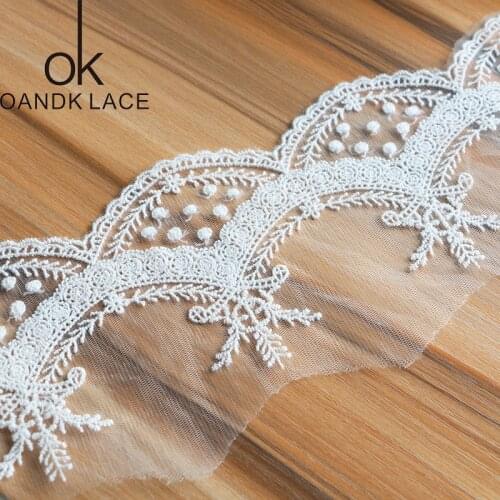 1 yard11CM Embroidery Lace Fabric Trim Ribbons DIY Sewing Garment Clothing Handmade Materials Accessories