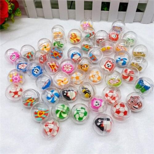 200pc/Pack diameter 2.8cm clear plastic capsules toy balls with different figure toys mini dolls mix for vending machine
