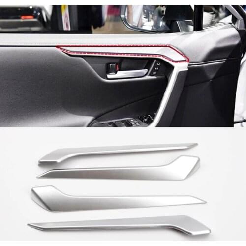 Fit for Toyota RAV4 XA50 2019 2020 2021 Car Accessories ABS Matte Silver Car Door Handle Bowl Sticker Cover 4pcs