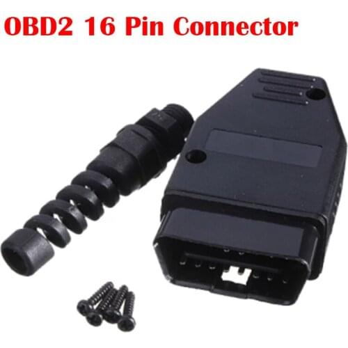 5pcs OBD2 Connector 40CM 16 Pin Male Plug Adapter OBDII/ J1962 Car Connector OBD2 Shell Plug + Housing + SR+ Screws Wholesales
