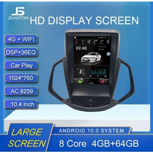 10.4" Android 10 Car Multimedia Player For Ford EcoSport Eco Sport 2014 - 2018 2 Din Car Radio GPS Navigation Stereo Autoaudio