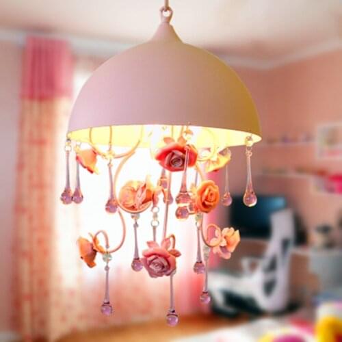 Free Shipping Pink/Blue Pendant Lamp Living Room Candle Lamps luxury Modern Children Room Chandelier Lights AC 100% Guaranteed