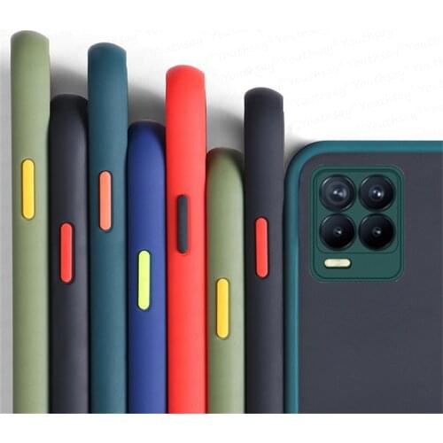 For OPPO Realme 8 Pro Case Silicone Matte PC Rubber Fundas Translucent Case For Realme 8 Pro Cover For OPPO Realme 8 Pro Case
