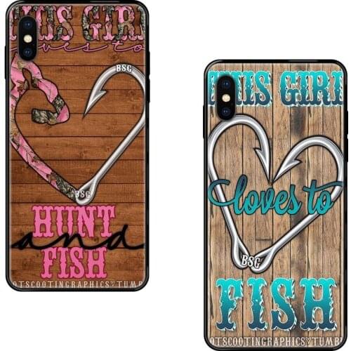 Black Soft TPU Cell Phone Case Cover This Girl Loves To Hunt And Fish Colou For Samsung Galaxy A70 A71 A70E A5 A6 A7 A8 A10