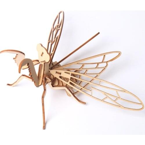 Baby Toy Montessori 3D Puzzle DIY Jigsaw Board Wooden Puzzle Insect Animal Handmade Educational Assembly Toy Gift for Children