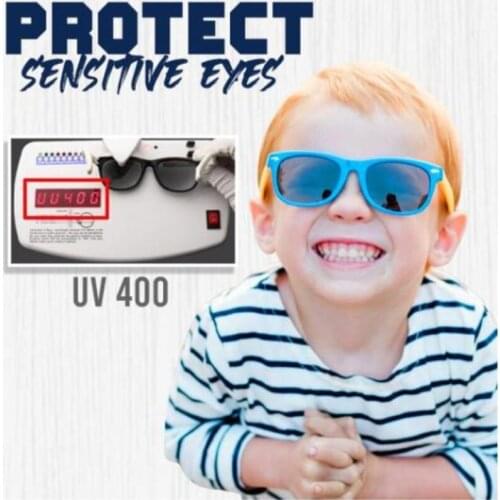 2021 Kids Sunglasses Silicone Fashion Anti-ultraviolet Teenager Glasses Boys Girls UV Protection Eyewear For Outdoor Travel