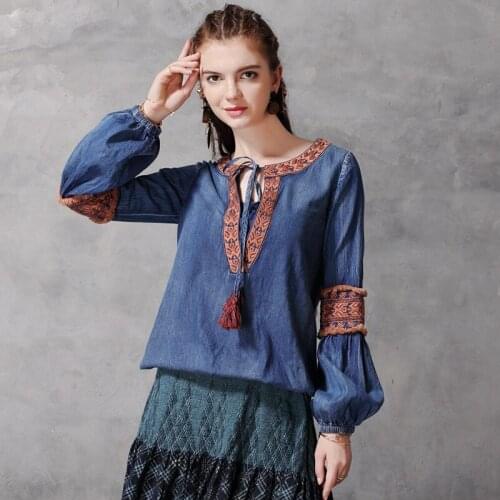 EASTQUEEN Womens Denim Shirts