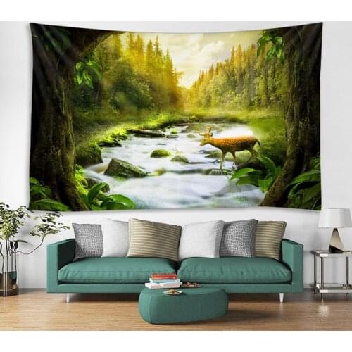 Forest Fawn Background Tarpaulin Ttapestry Bedroom Room Decoration Cloth Photo Arrangement Bedside Wall Covering