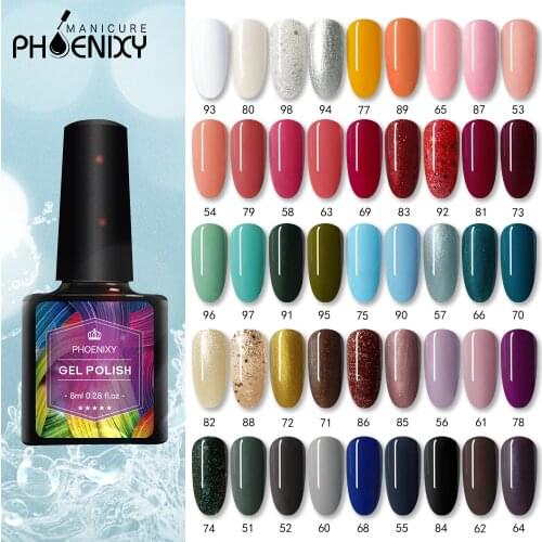 PHOENIXY 8ML Gel Nail Polish Nude Nail Polish Without Lamp Base And Top Coat For Gel Polish All For Nails Design Gel Varnish