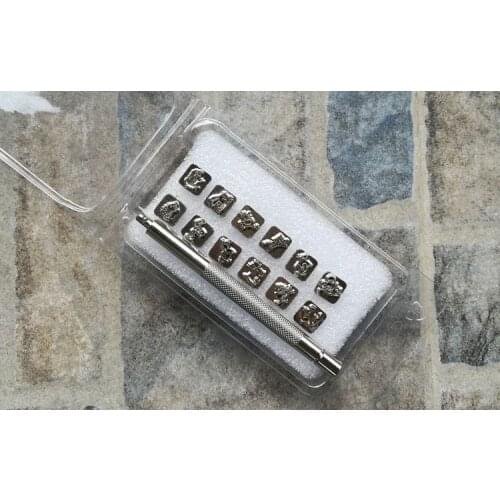 Hot sales 7*7mm Technical Animal Leathercraft Staming Tool Leather Carving DIY for Printing Carved Hardness Steel Leather Craft