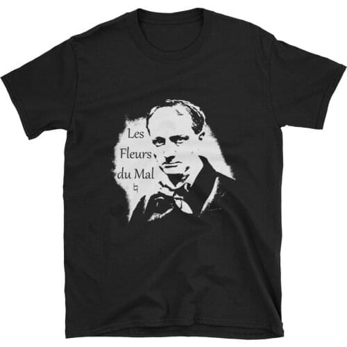 Les Fleurs du Mal Baudelaire limited edition classic black tribute t shirt