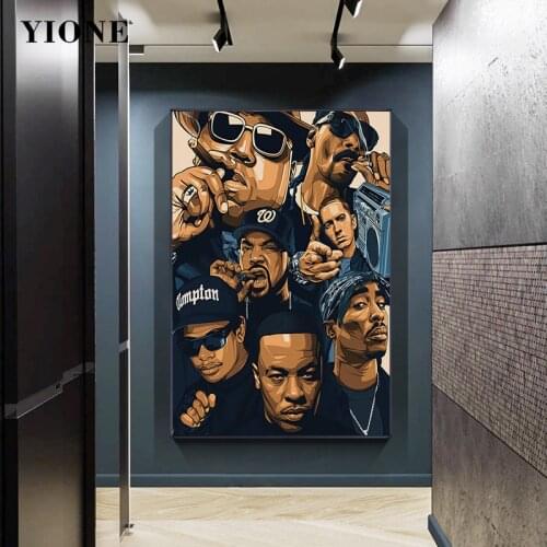 Cool Rapper Collection Canvas Painting Custom Hip Hop Rap Artist Man Wall Poster Print Art Pictures Living Room Bedroom Decor