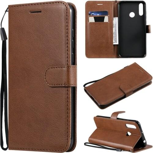 Retro Leather Plain Flip Case for LG W30 Case Luxury Wallet Card Slot for Coque LG W30 Phone Cover LGW30 LG W 30 30W Shockproof