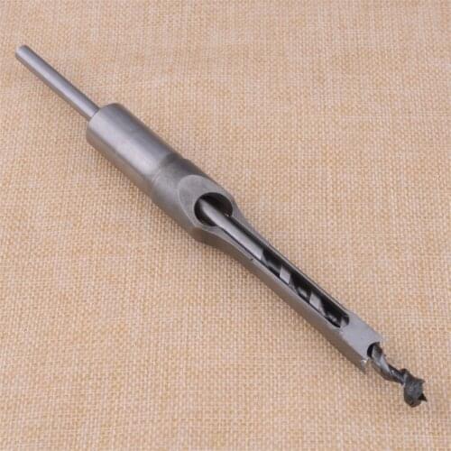 LETAOSK 3/8" Silver Carbon Steel High Hardness Square Hole Drill Mortising Chisel Saw DIY Woodworking Tool Bit