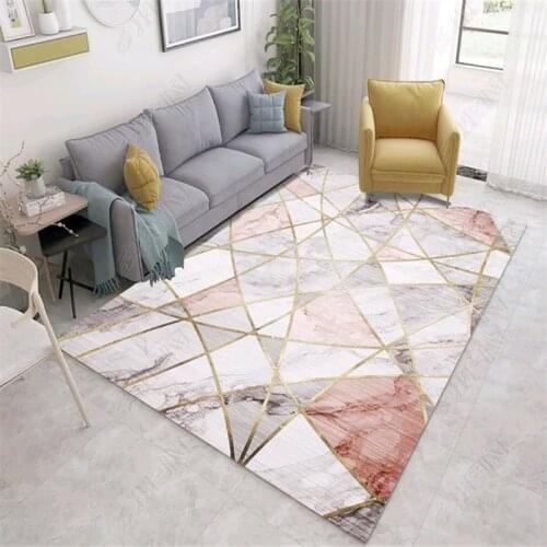 Marble stripe series carpet Nordic Modern simple bedroom rug and Carpets for Living room coffee table Rugs Bedside Antiskid Mat