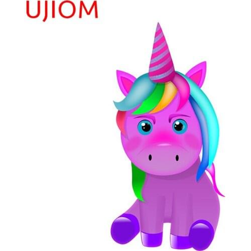 UJIOM Cartoon Unicorn And Stars Wall Stickers Home Sticker Room Decor Kids Bedroom Wallpapers Decoration Accessories Art Decals
