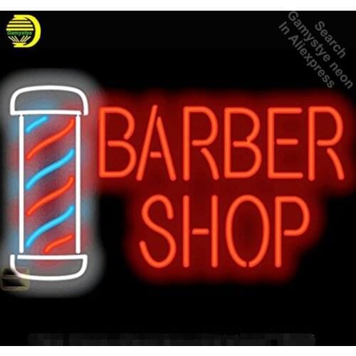 Neon Sign for Barber Shop Pole neon bulb Sign Beer Bar Pub Neon lights Sign glass Tube Iconic Advertise Night Light Display