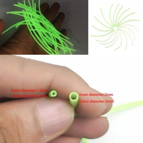 2020 New 20PCS/Set 2mm/3mm*12cm fly tying riging tube PVC lumo tubblings Fishing Material Luminous Tube for sea fishing tackle