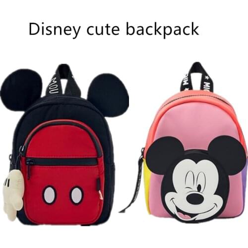 New Disney Mickey Backpack Kindergarten Childrens Bag Boys and Girls Cute Cartoon Mini Backpack Childrens Birthday Gift