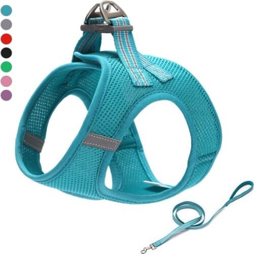 Pet Chest Harness Breathable Reflective Cat Collar Training Collar Harness Small Puppy Adjustable Dogs Leads Chest Straps