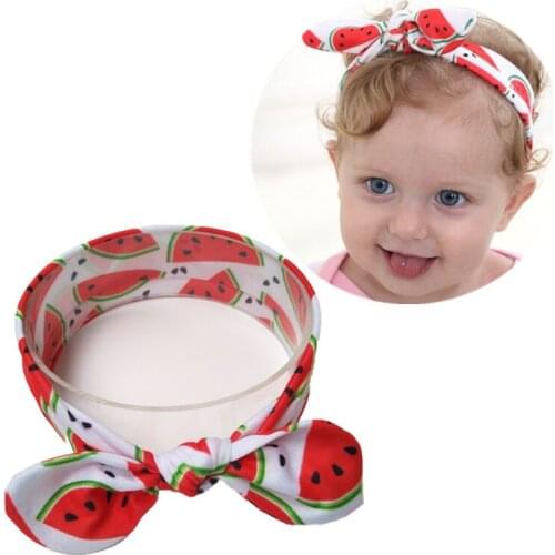 Baby Girl Headband Infant Hair Accessories Fruit Flower Dot Bows Newborn Headwear Tiara Headwrap Gift Toddlers Bandage Ribbon