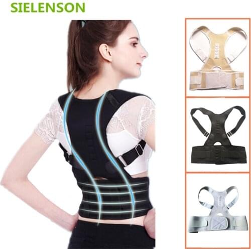 Unisex Adjustable Magnetic Posture Corrector Corset Back Brace Back Belt Lumbar Support Straight Corrector for Men Women Child