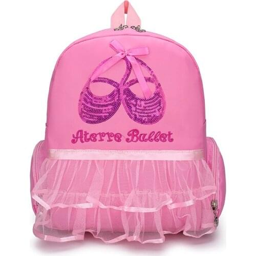 School Dance Shoe Bag Girl Ballet Dance Bag for Girls Dancing Ballet Bags For Children Ballerina Backpack Kid Embroidered Pink