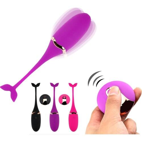 USB Kegel Exerciser 10cm Wireless Fish Jump Egg Vibrator Remote Control Body Massager for Women Adult Sex Toy Product Love games