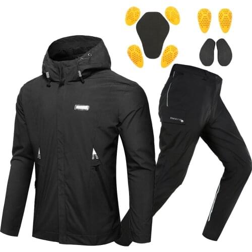 Waterproof Motorcycle Jacket Mens Motorcycle Summer Jacket Pants Reflective CE Protective Cycling Motorbike Motocross Jacket