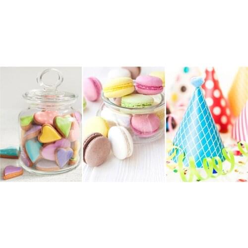 Needlework Diamond Embroidery Macaron Cake Diy Diamond Painting Food Dessert Cross Stitch Rhinestone Painting Kitchen Room Decor