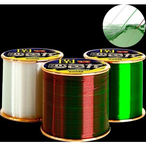 WALK FISH 500M Super Strong Nylon Fishing Line Japan Discoloration Line Thread Fishing Line Camouflage Fishing Line Monofilament