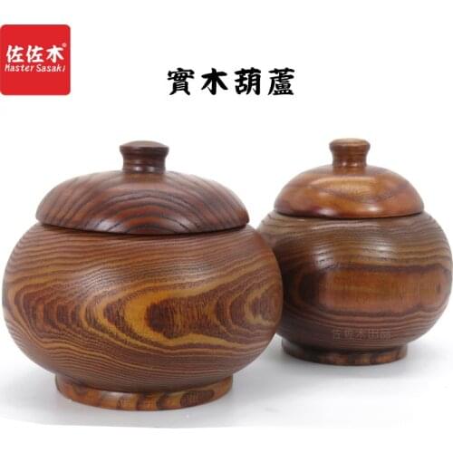 The factory directly sells Japanese / Chinese / Asian solid wood tea / medicine / snacks / food / personality grocery jars