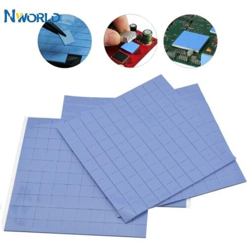 10x10x1mm100PCS GPU CPU PS3 PS2 XBOX Heatsink Cooling Thermal Conductive Silicone Pad Works For TV Boards Proper Electronics