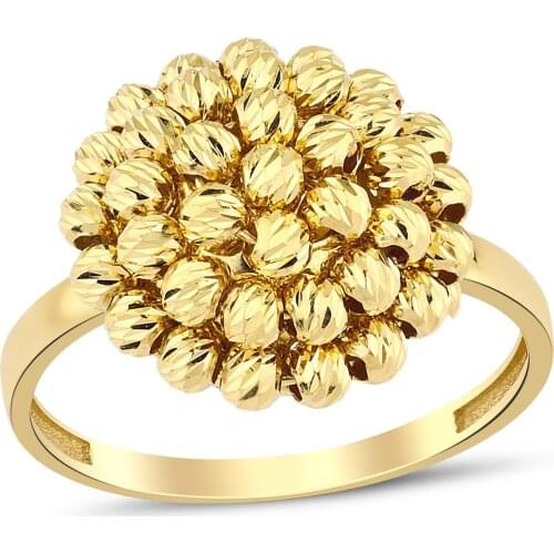 14k Gold Round Dorica Ring W4Y28037