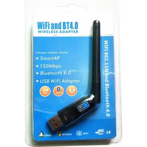 150Mbps wifi Bluetooth 4.0 Wireless USB Adapter Network Card with antenna
