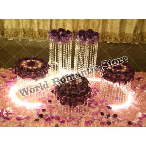 5pcs Acrylic Wedding cake stand crystal table centerpiece diameter of 20cm~30cm wedding decoration