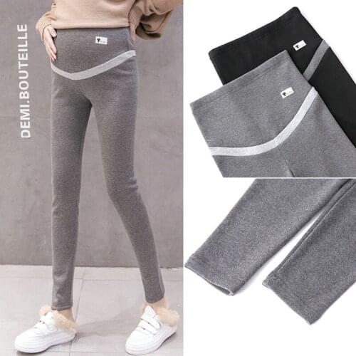 7001# Maternity Pants Spring Autumn Elastic Waist Belly Support Pants Maternity Leggings Stretch Maternity Trousers