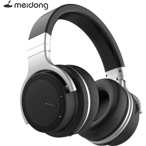 Meidong E7MDPRO ANC Active Noise Cancelling Bluetooth Headphones Over Ear Wireless Headphones with Microphone Hi-Fi Deep Bass