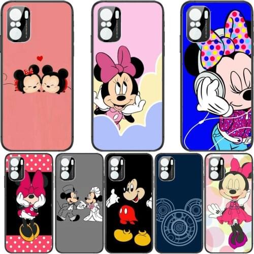 Kiss Mouse Mickey Phone Case For xiaomi redmi POCO F1 F2 F3 X3 Pro M3 9C 10T Lite NFC Black Cover Silicone Back Prett mi 10 ultr