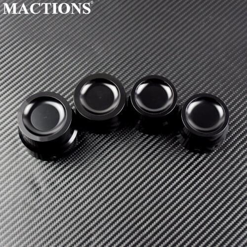 Black Front Rear Axle Nut Covers Cap For Harley Sportster XL 883 1200 Dyna Softail Fat Boy Touring Street Road Electra Tri Glide