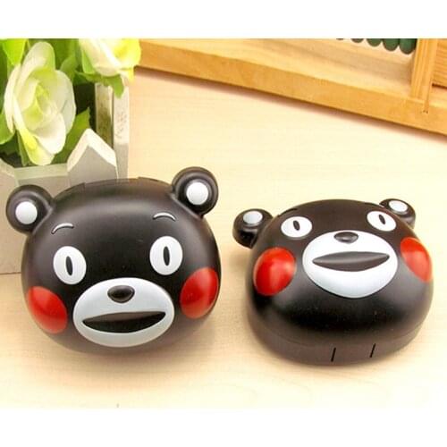 Imixlot Cute Cartoon Bear Contact Lens Case For Women 3D Animal Contact Lenses Box Eyeglass Case Lens Container Christmas Gift