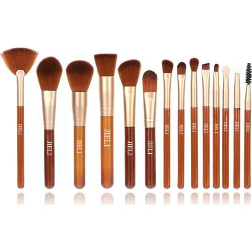 Jieli Makeup Brushes Set 13pcs/lot Plastic Handle Make up Synthetic Hair Foundation/Powder/Eyelash/Shader Cosmetics Beauty Tools