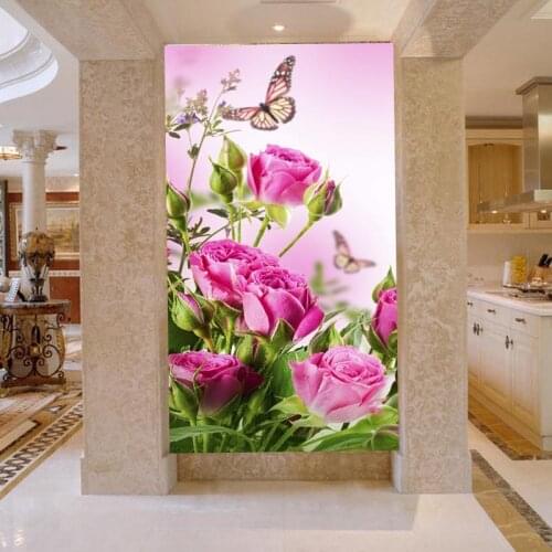 NEW 5D pink rose & butterfly picture handmade diamong painting cross stitch diamond embroidery mosaic pattern house warming gift